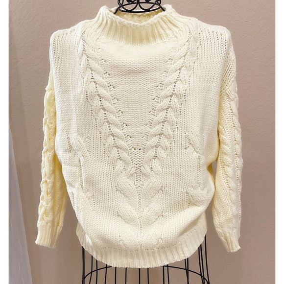 LAST ONE! Turtle Neck Cable Knit Sweater - Picture 8 of 10